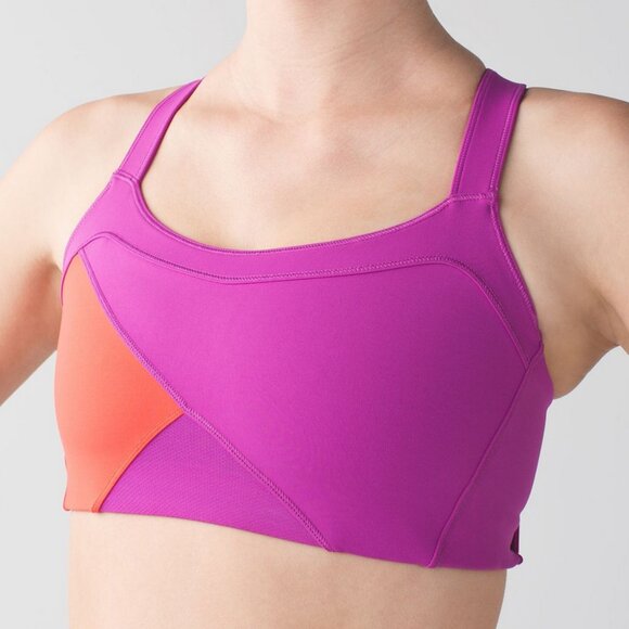 EUC Lululemon Kanto Catch Me Bra size 6 Ultra Violet Alarming Colorblock Sports - Picture 4 of 10
